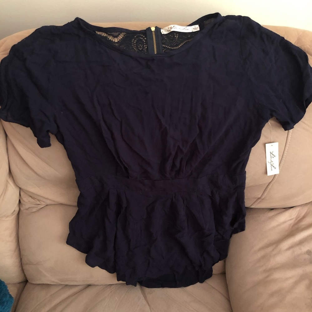 Liberty Love lace back blouse